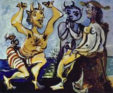 Haga click para ver la imagen ampliada a young faun playing a serenade to a young girl.jpg